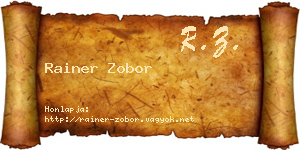 Rainer Zobor névjegykártya